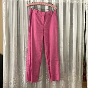 J Crew Linen Pink Trouser Pants